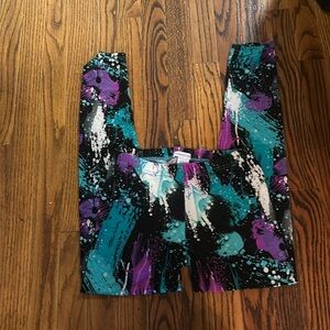 Stretchy Paint Splatter Leggings